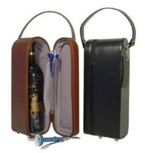 Leather Single Wine Tote Bag