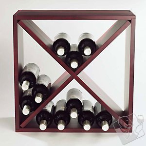 24 Bottle Compact Wine  Mahogany