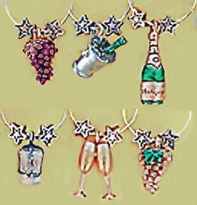 Celebrate Painted Wine Glass Charms