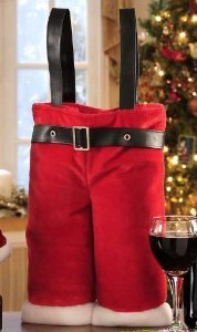 Giftcraft Santa Pants Wine Bag