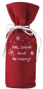 Eat Drink Merry Wine Bag