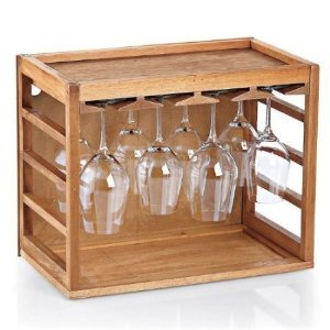 Cube Stack Wine Glass  Natural Finish