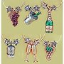 Celebrate Painted Wine Glass Charms